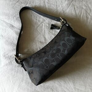 Coach Signature Demi East West Baguette Shoulder Bag